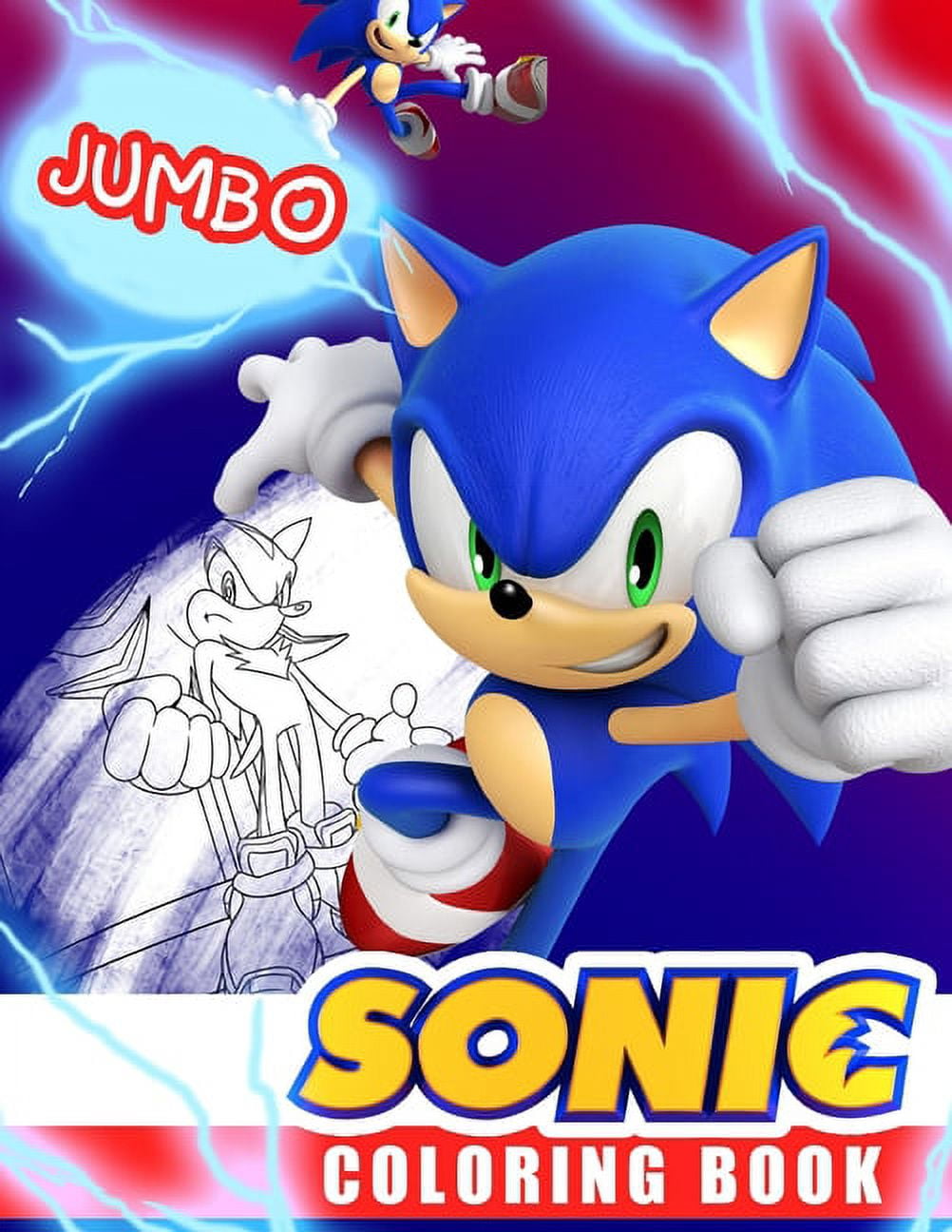Sonic coloring book super sonic coloring book for kids jumbo coloring book with premium quality paperback