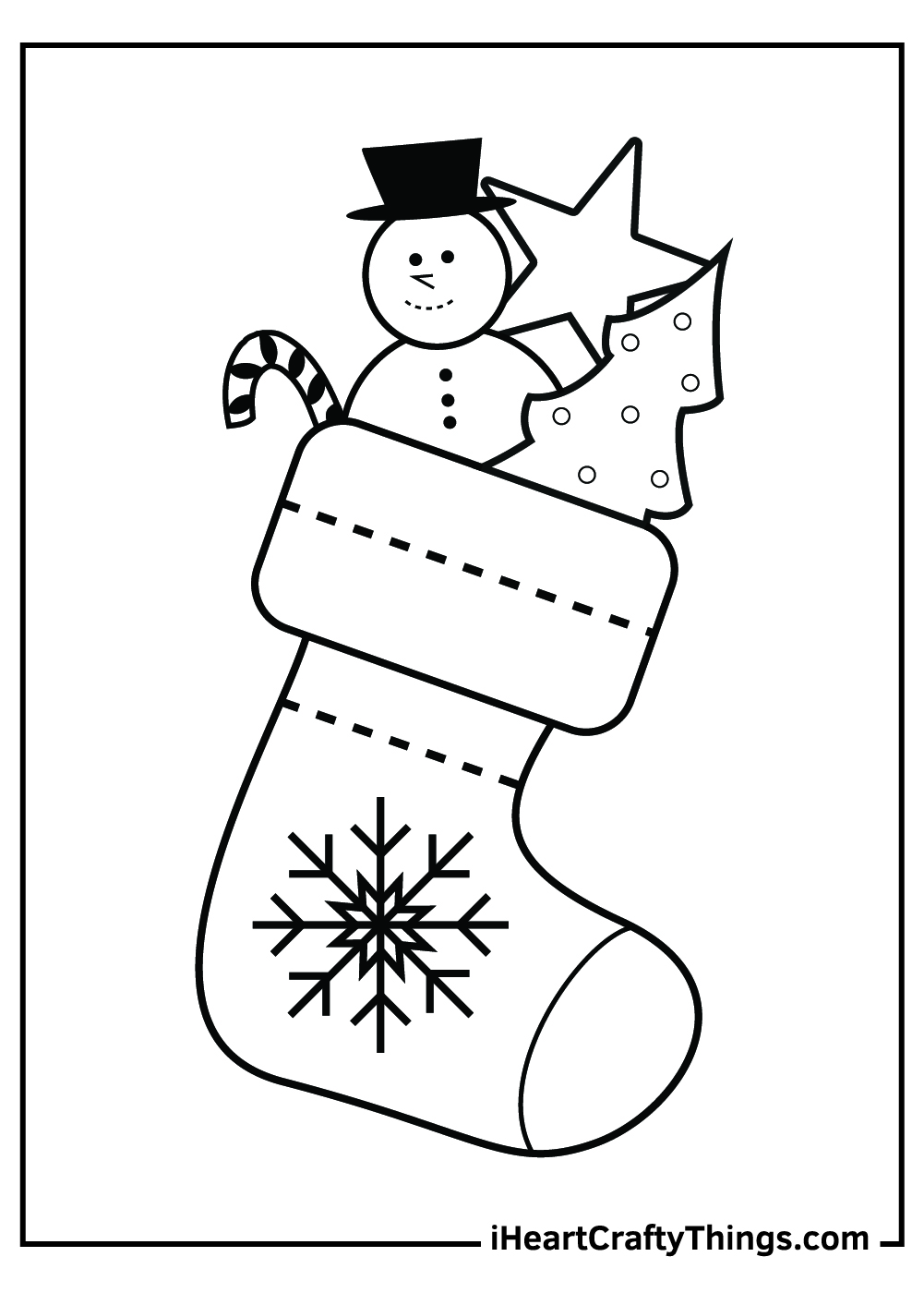 Christmas stocking coloring pages free printables