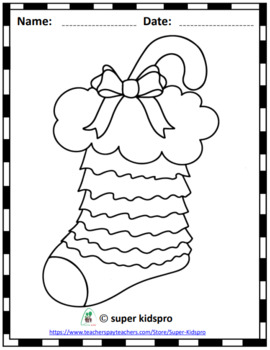 Easy christmas coloring pages