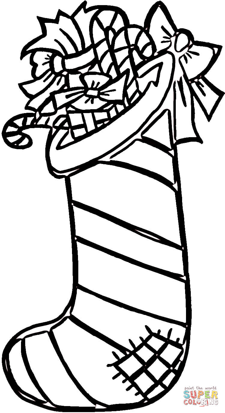 Christmas stockings coloring page free printable coloring pages