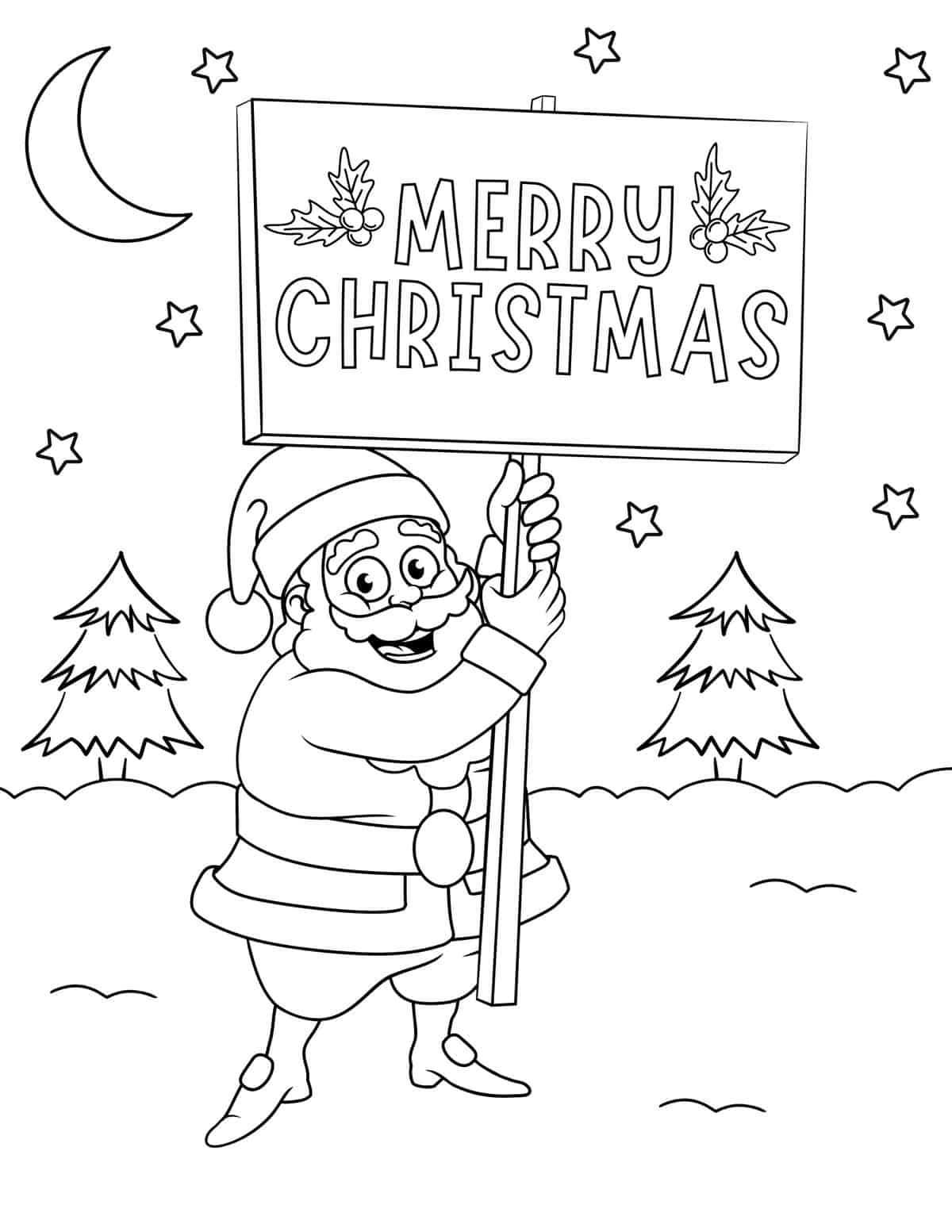 Free christmas coloring pages for kids