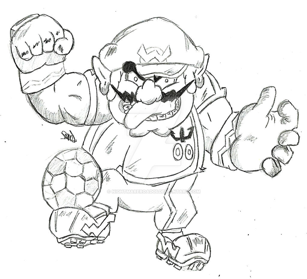 Super mario striker wario by nightmareroad on
