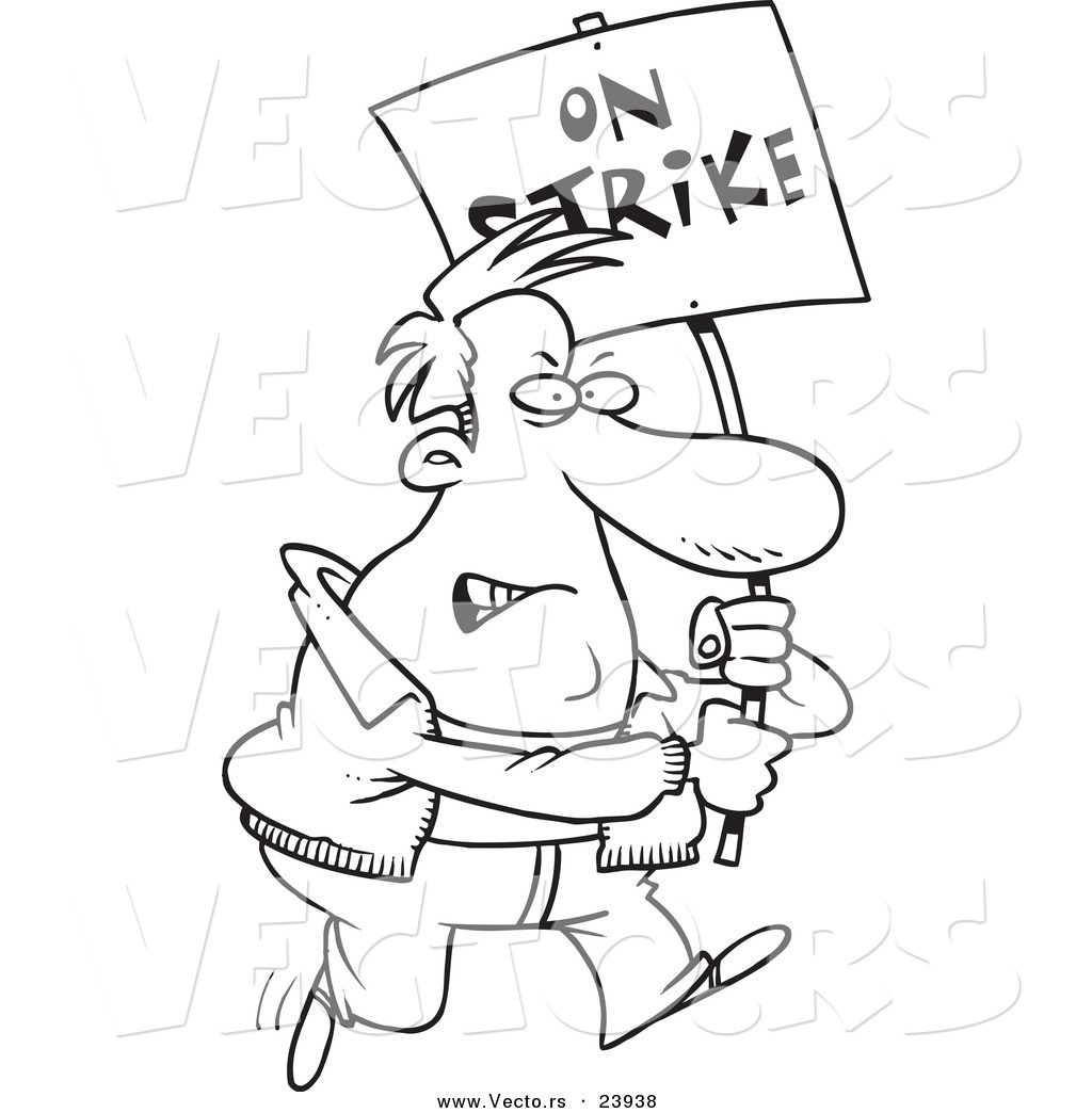 R of a cartoon striker