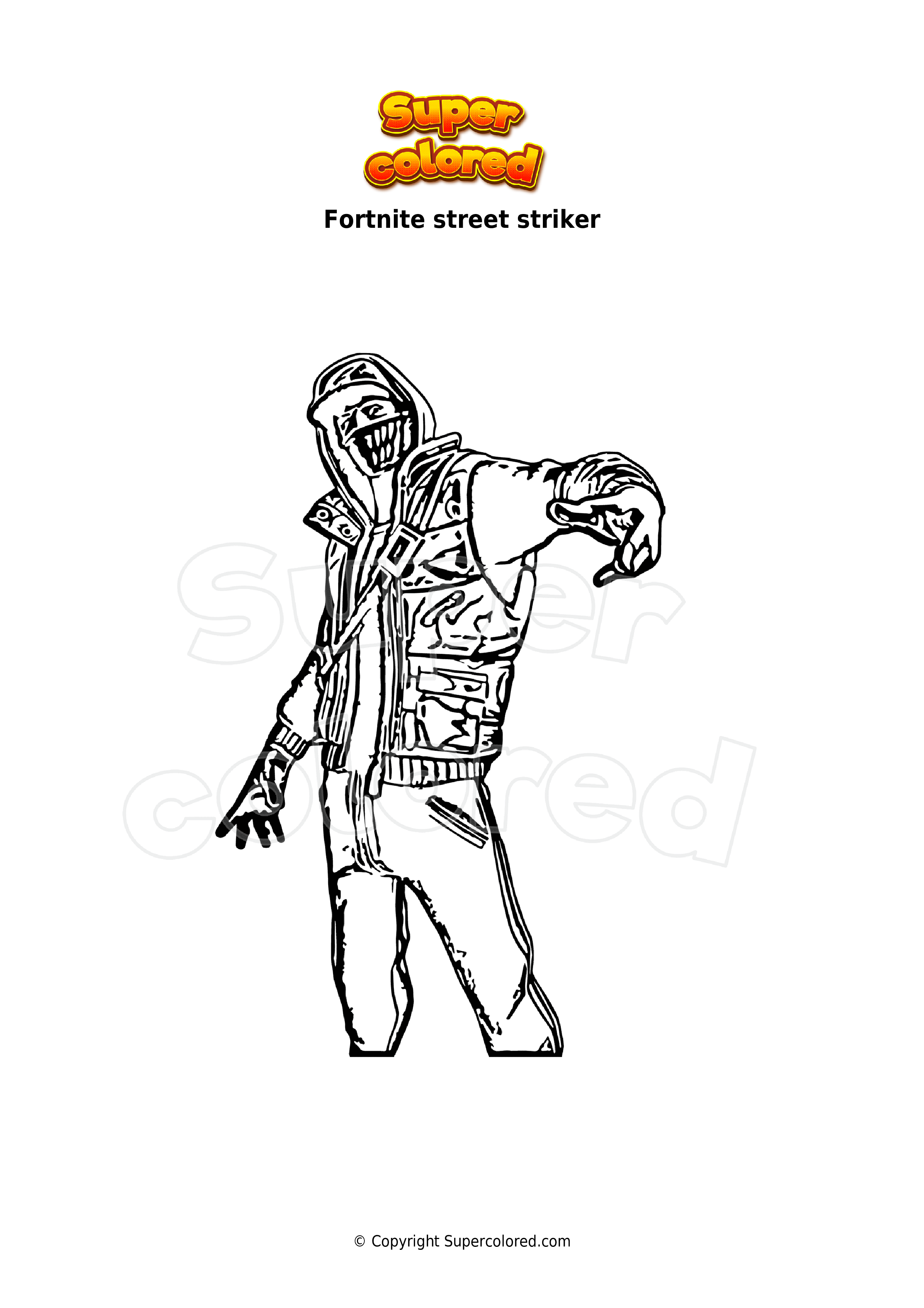 Coloring page fortnite street striker