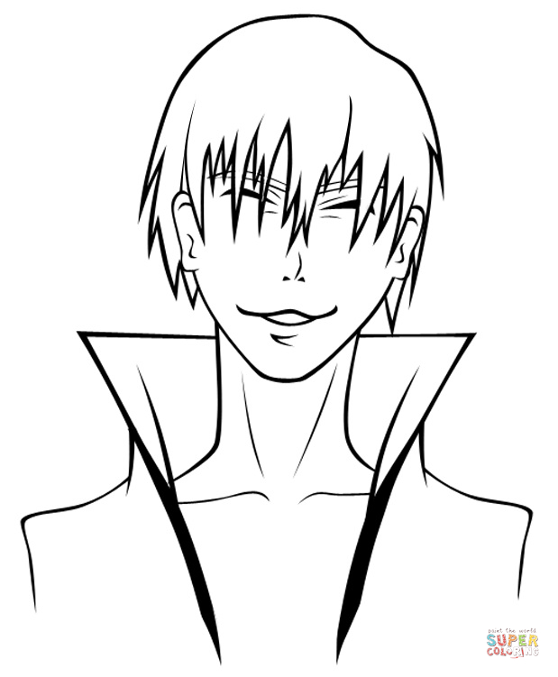 Gin ichimaru coloring page free printable coloring pages