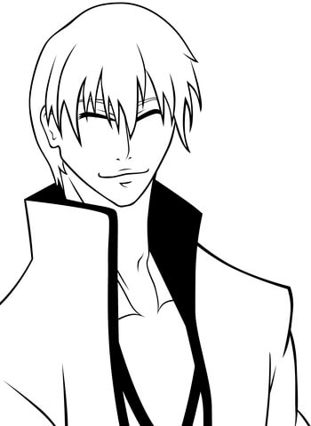 Ichimaru gin coloring page free printable coloring pages