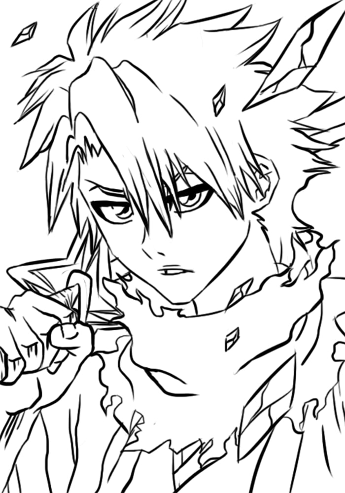 Toshiro hitsugaya coloring page