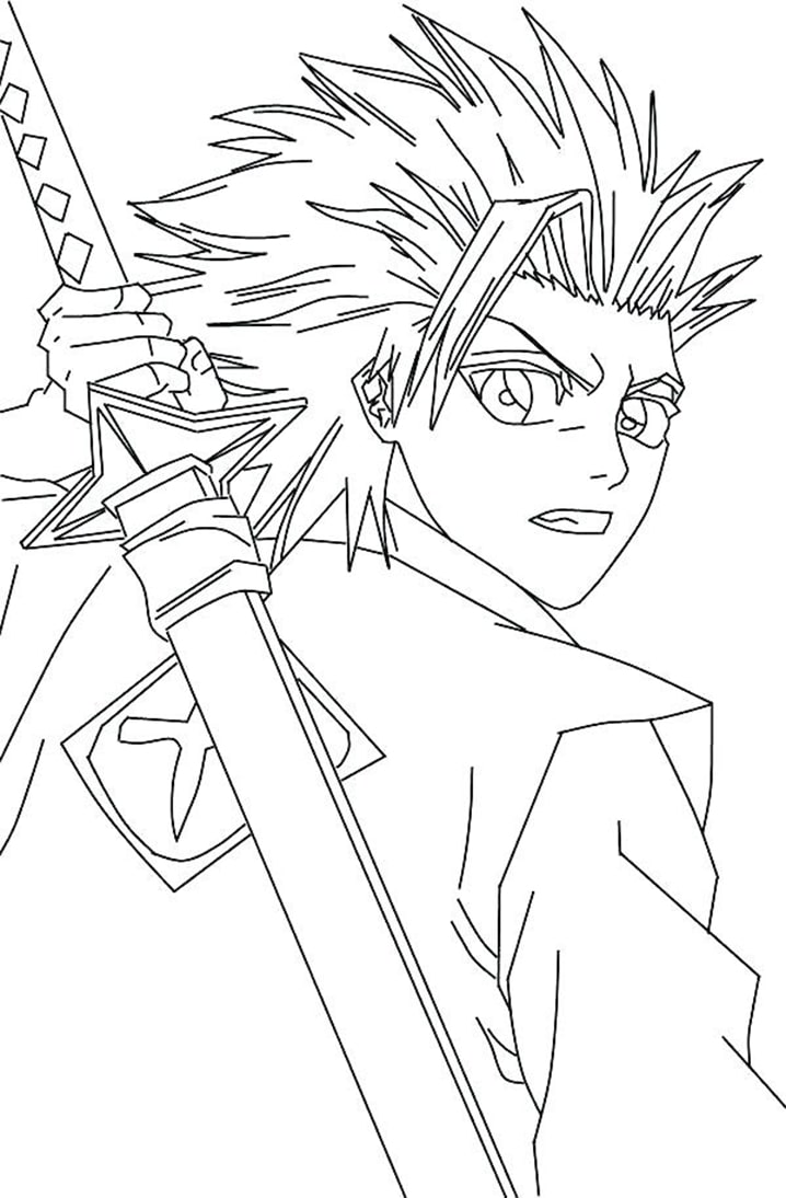 Toshiro hitsugaya coloring page