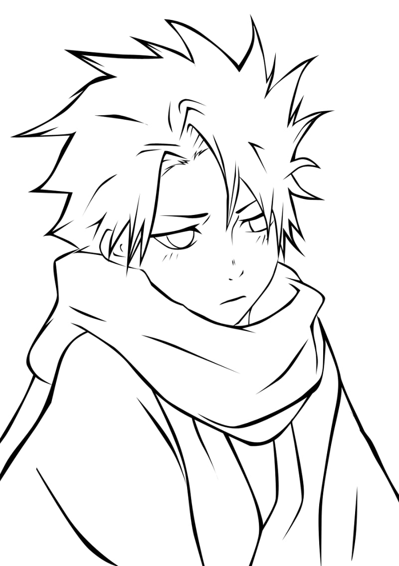 Toshiro hitsugaya coloring page