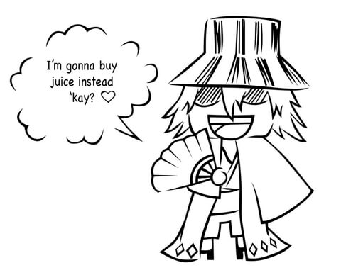 Chibi urahara kisuke coloring page free printable coloring pages