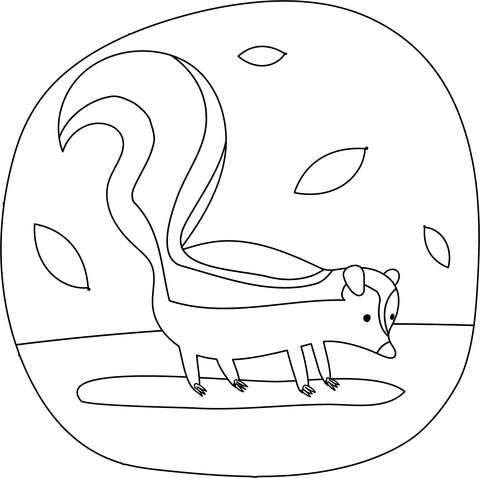 Skunk coloring page free printable coloring pages