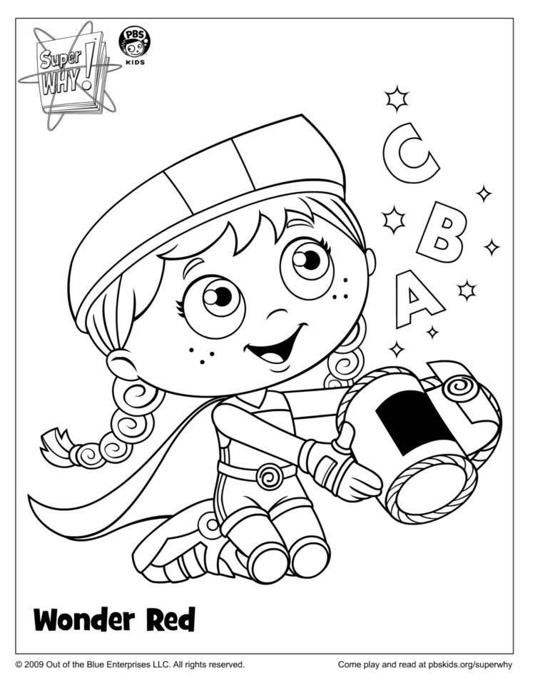 Wonder red coloring page kids coloring pages kids for parents