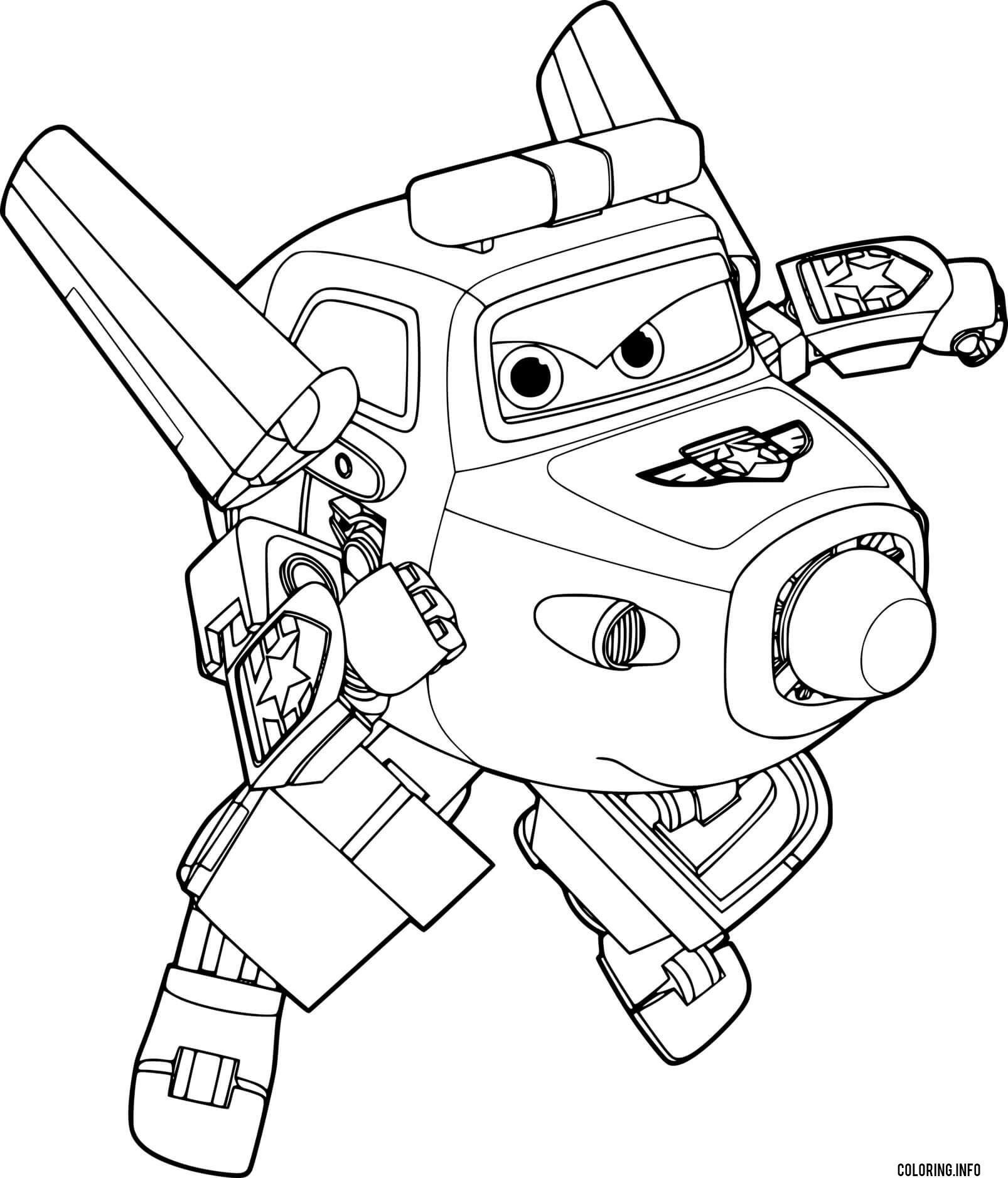 Super wings paul is running coloring page printable