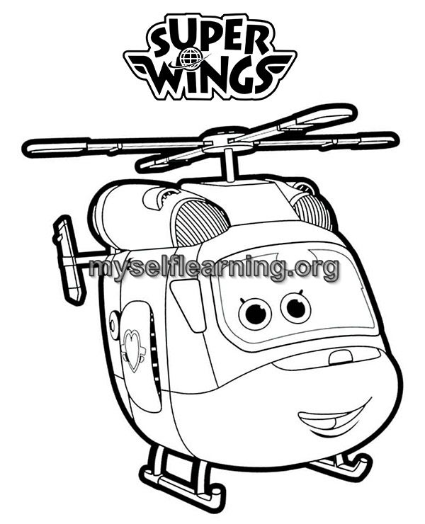 Super wings cartoons coloring sheet instant download