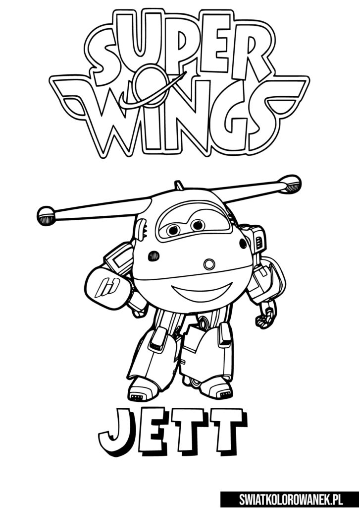 Jett super wings coloring pages kolorowanka dåetek
