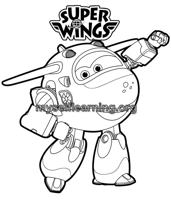 Super wings cartoons coloring sheet instant download
