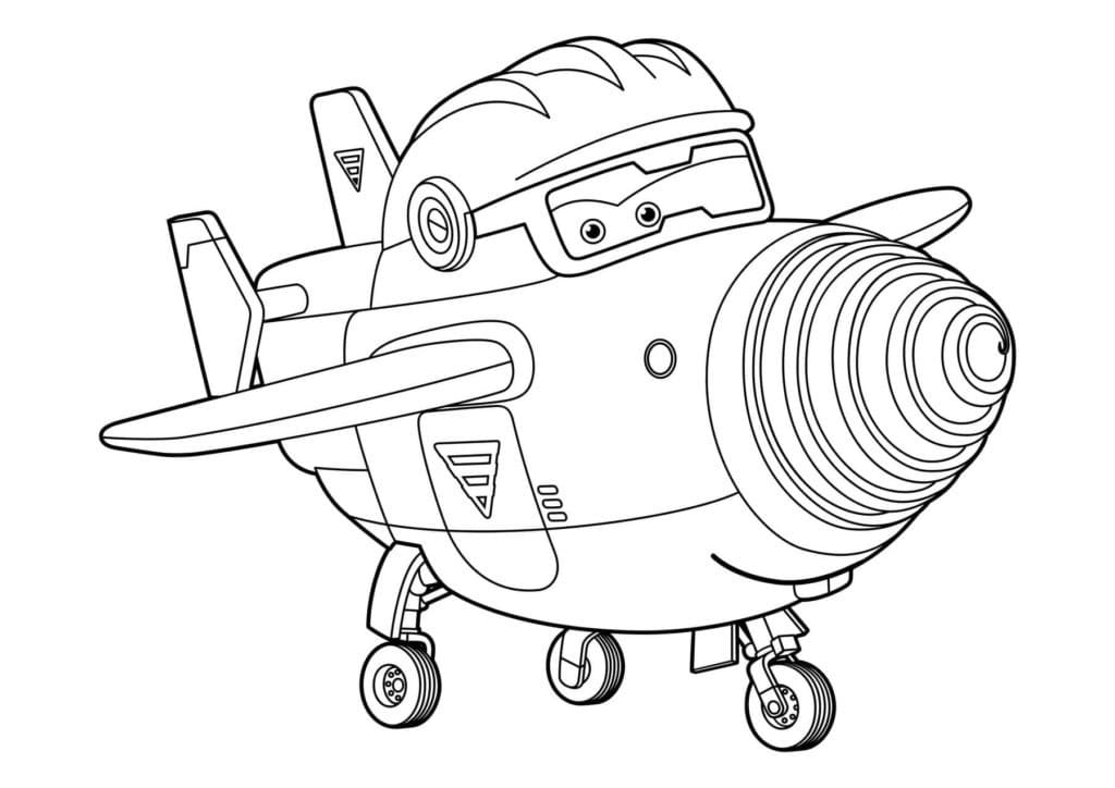 Super wings todd coloring page