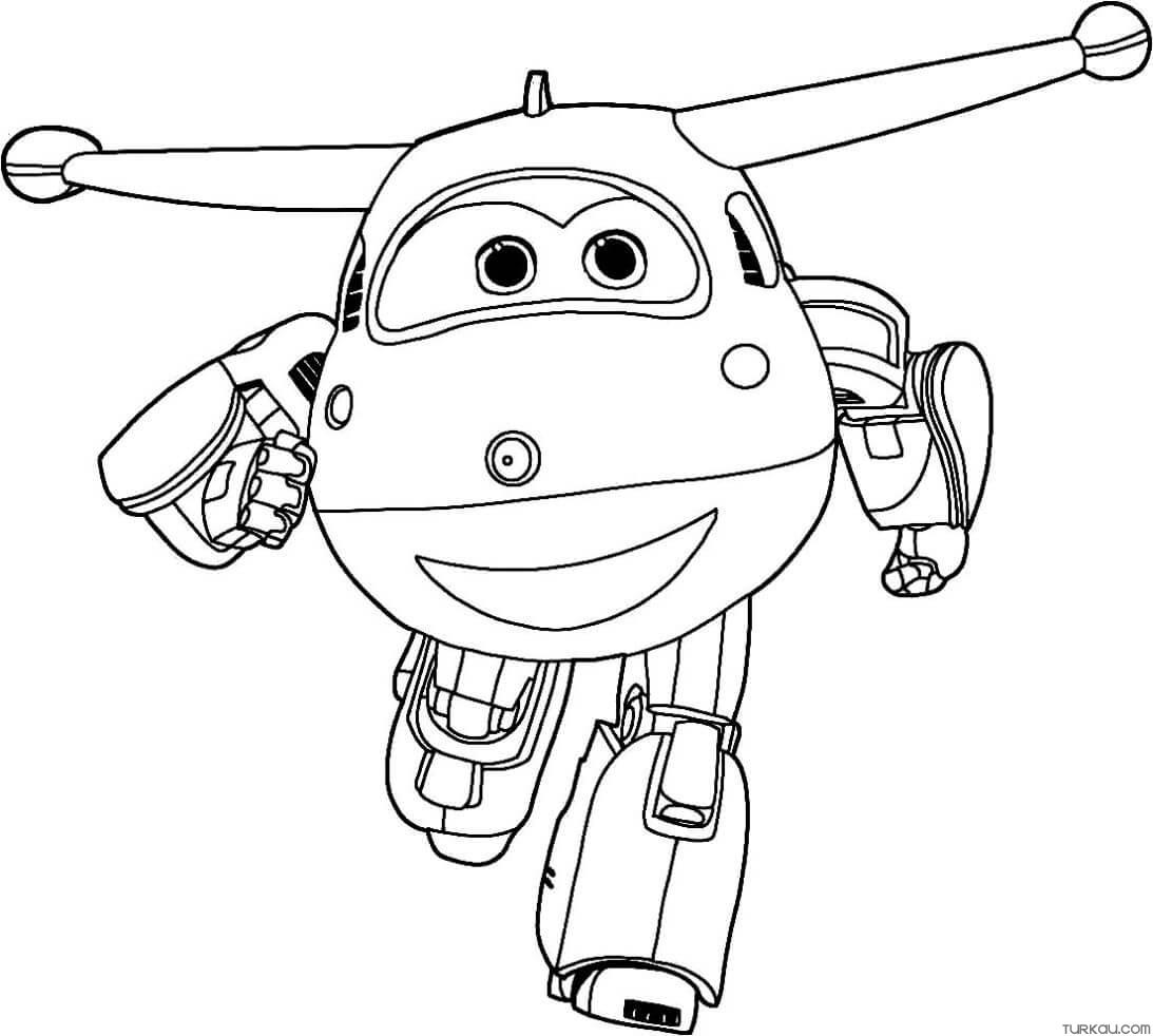 Super wings coloring page