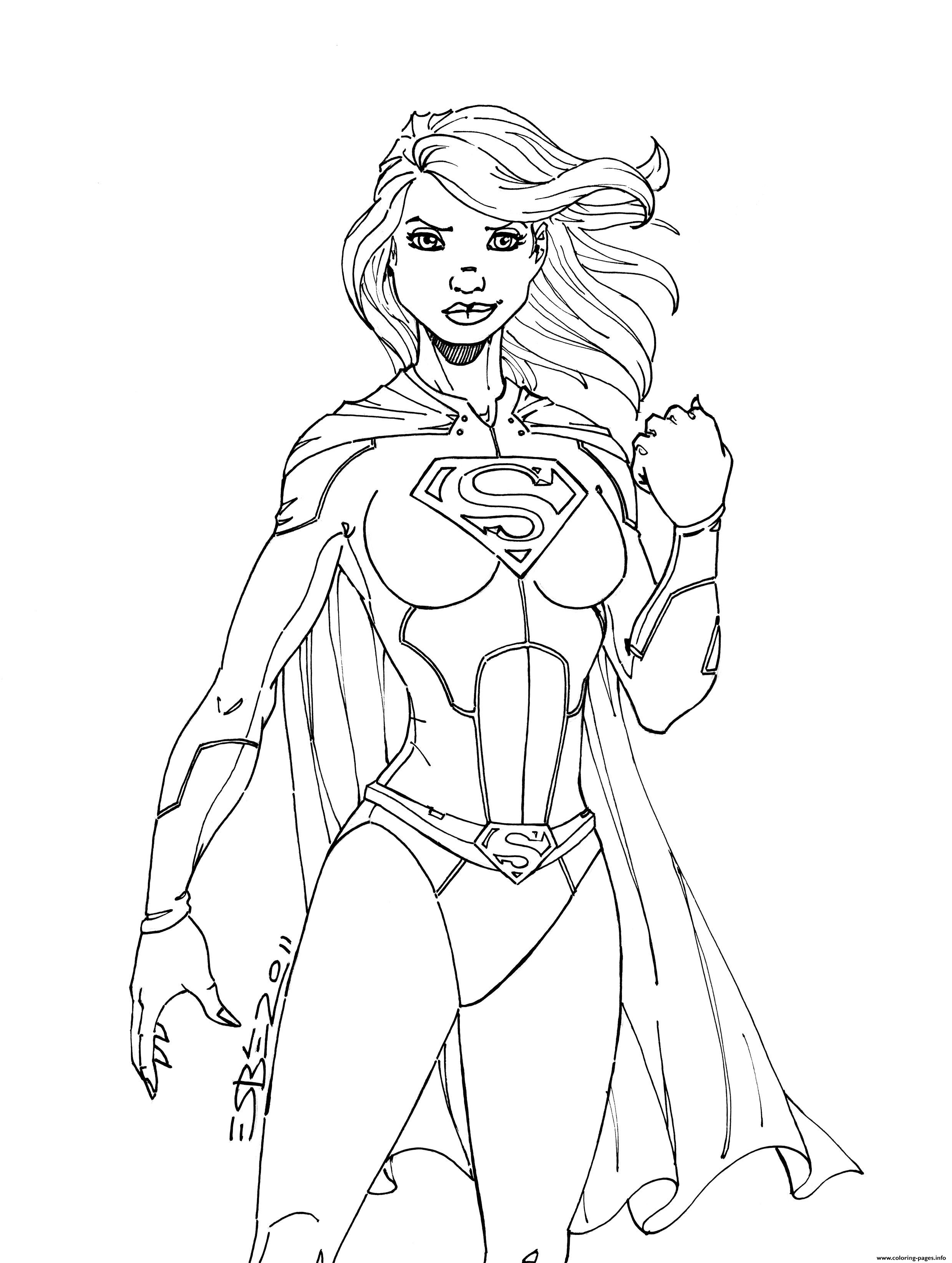 Print superwoman power girl coloring pages superhero coloring adult coloring book pages superhero coloring pages