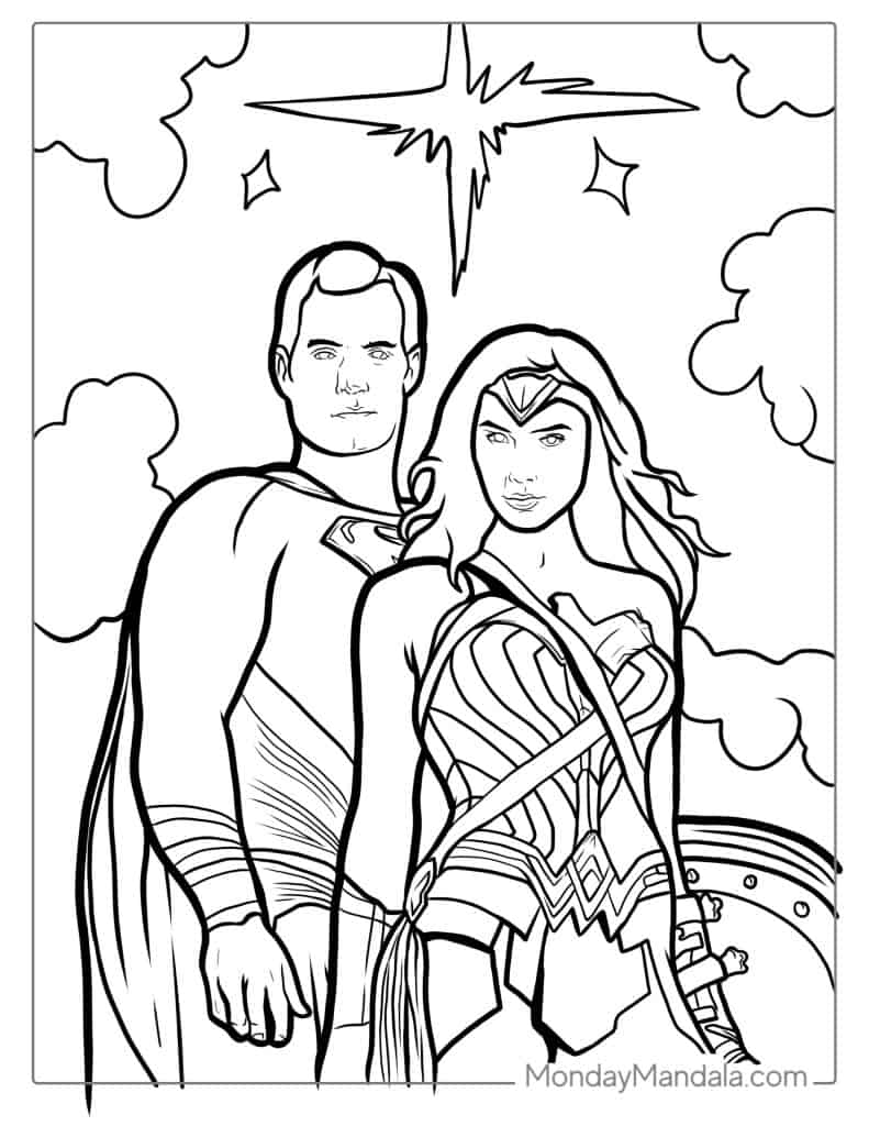 Superman coloring pages free pdf printables
