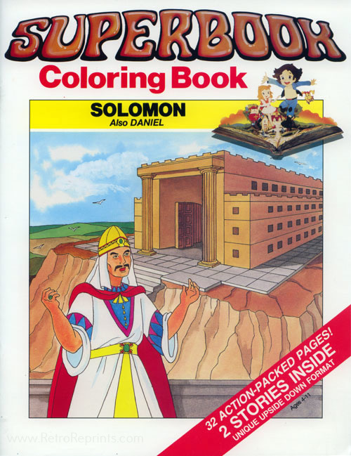 Superbook original solomon daniel coloring books at retro reprints