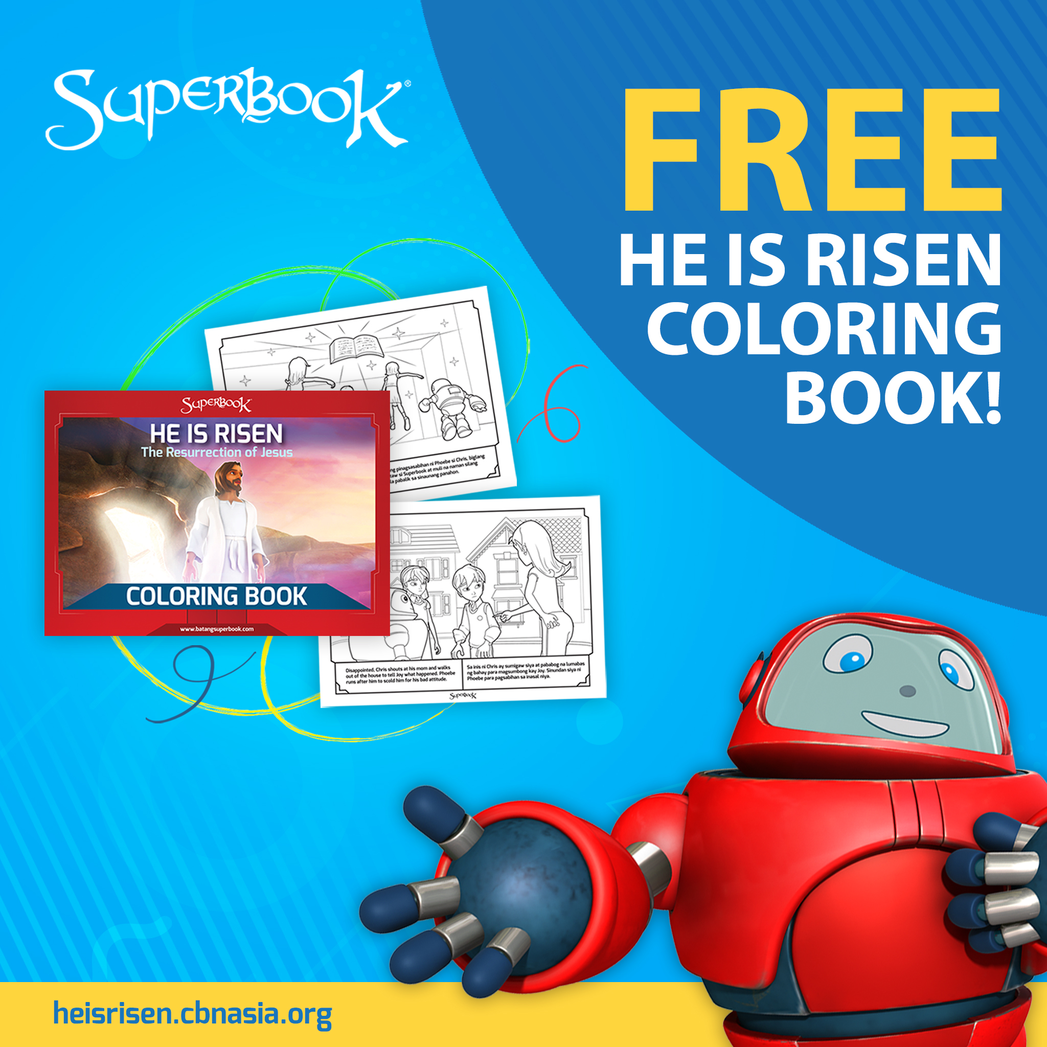 Batang superbook on x every day is a good day for art ð you can download the he is risen coloring book for free until april sunday httpstcoqpjrmlog ð httpstcopsagcrduq