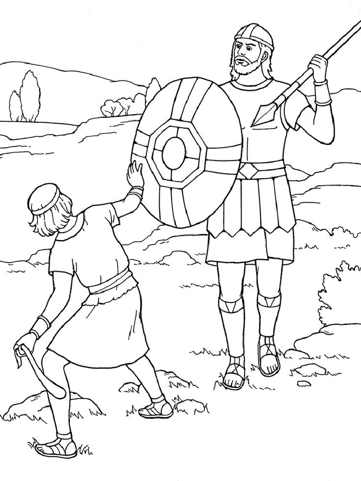 David and goliath coloring page educative printable david and goliath david and goliath craft coloring pages