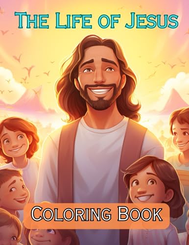 The life of jesus coloring book for kids christian book with bible verses by zach fern