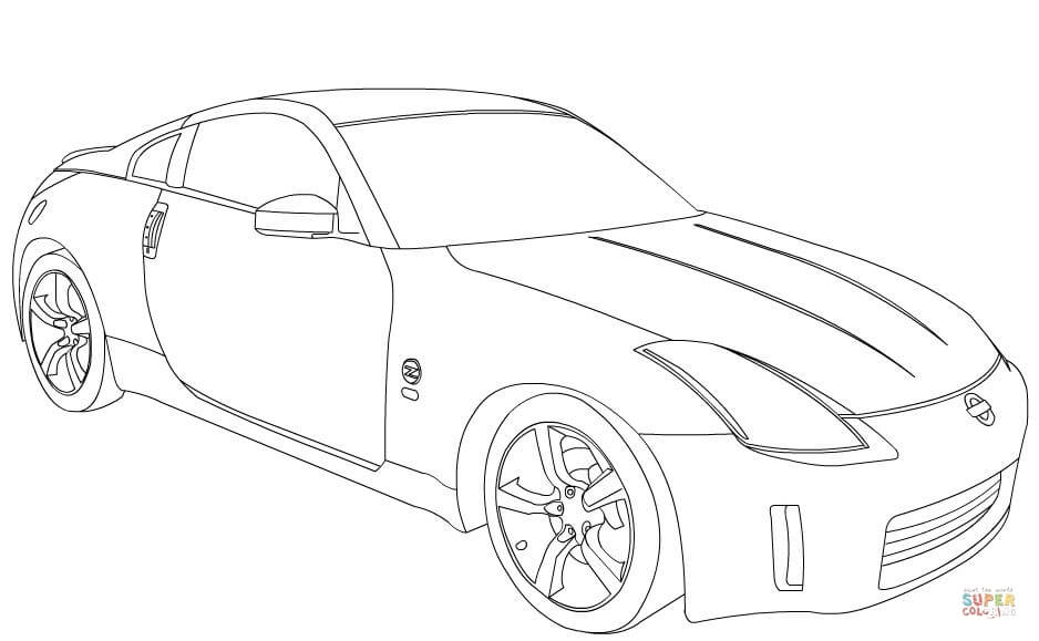 Nissan z coloring page free printable coloring pages