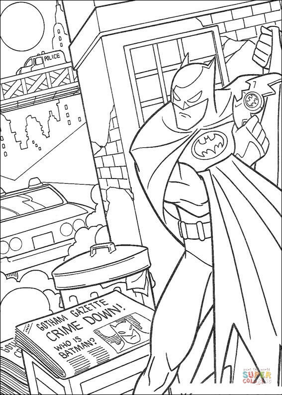 Gothams crime down coloring page free printable coloring pages
