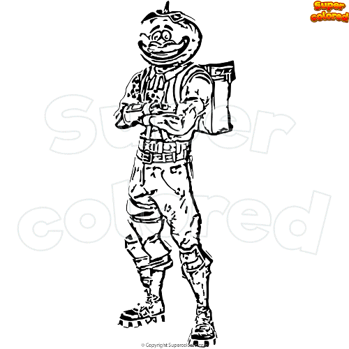 Coloring page fortnite tomatohead