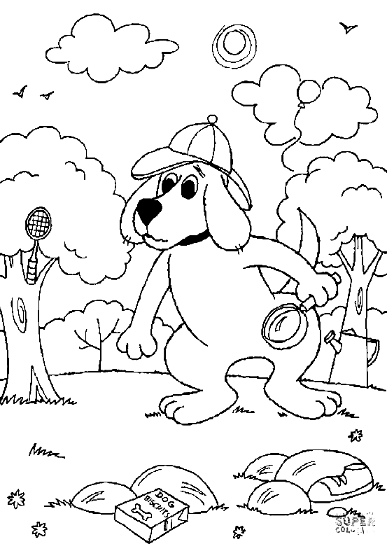 Clifford puppy coloring page