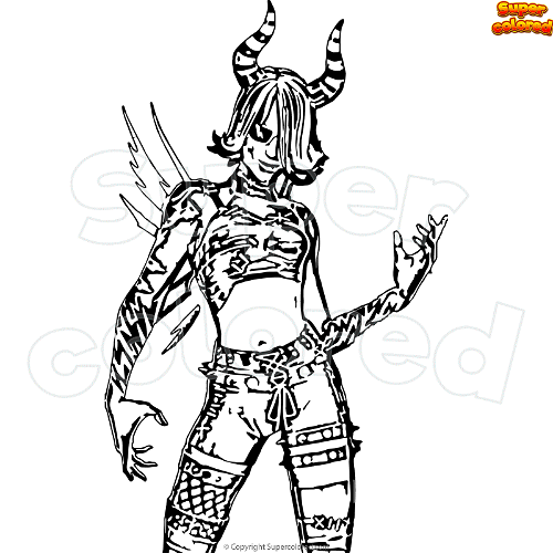 Coloring page fortnite ravina