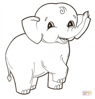 Free printable elephant coloring pages for preschoolers