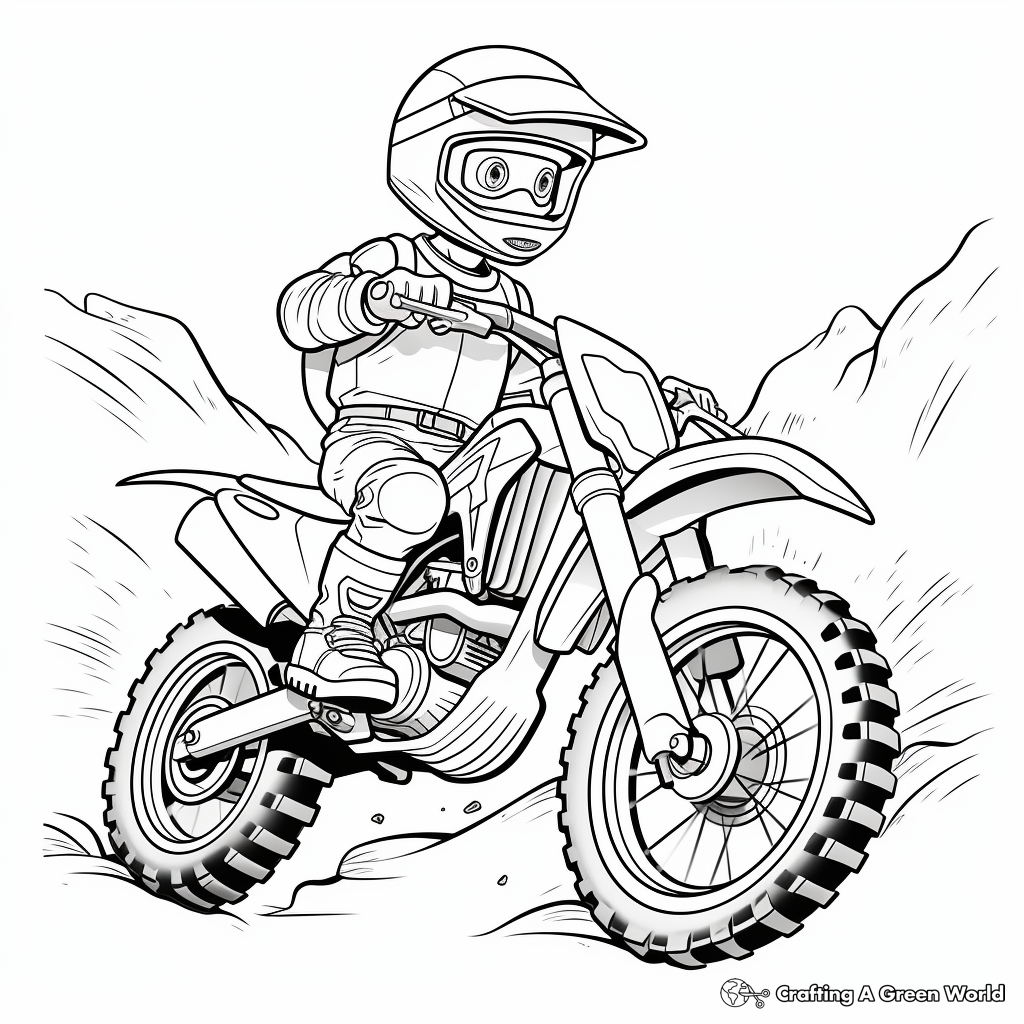 Dirt bike coloring pages