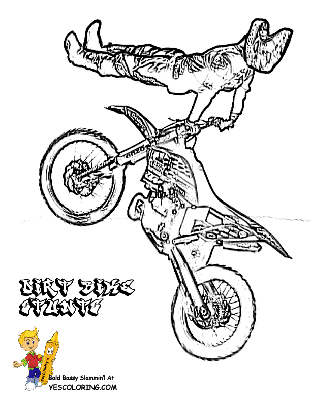Dirt bike coloring pages printable for free download