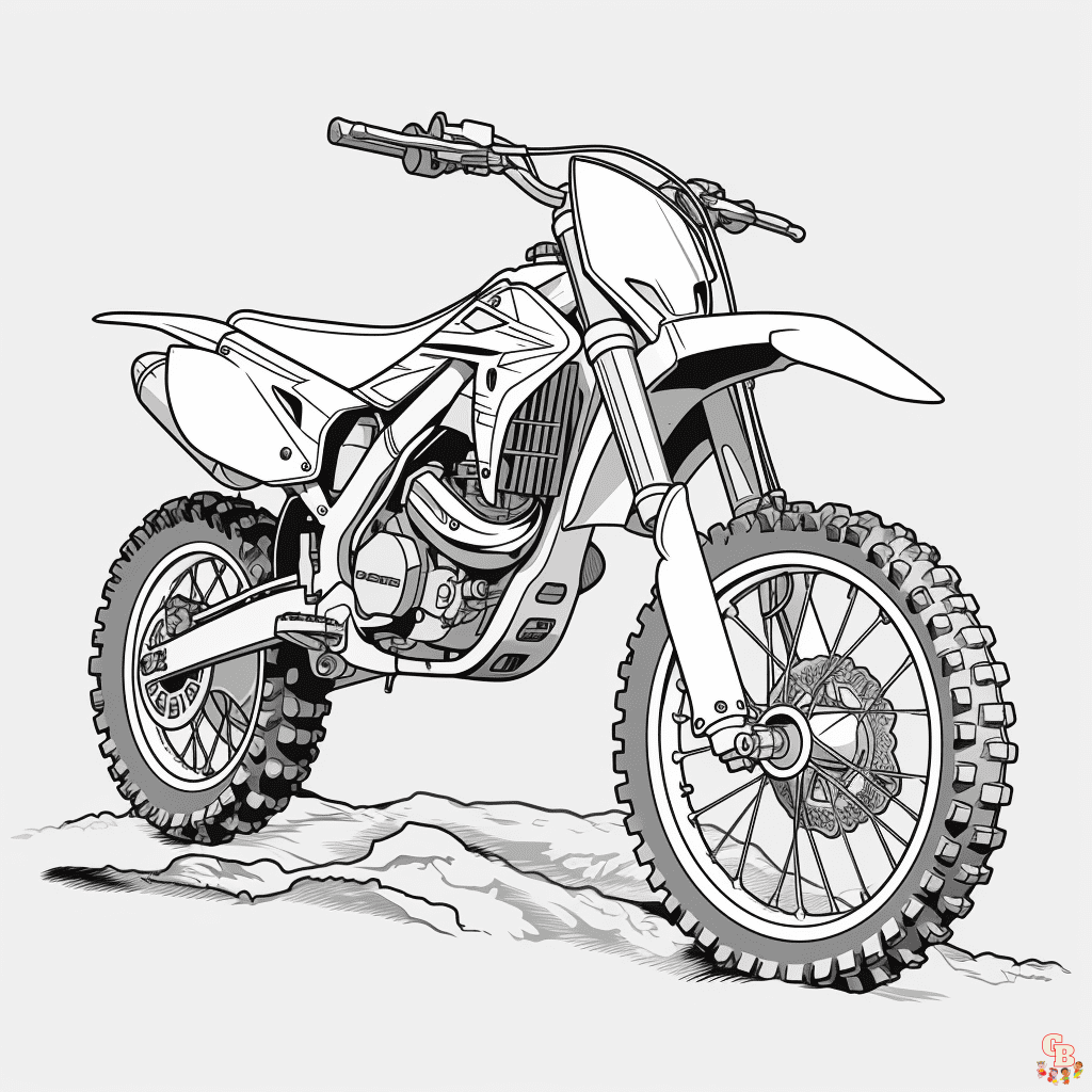Printable dirt bike coloring pages free for kids and adults