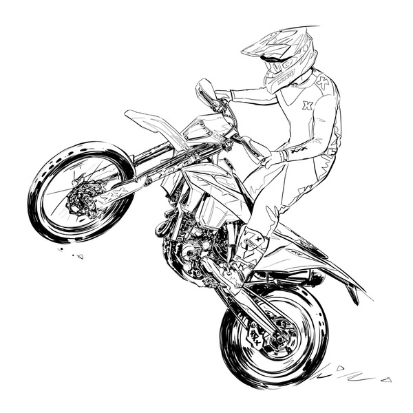 Dirt bike drawing royalty
