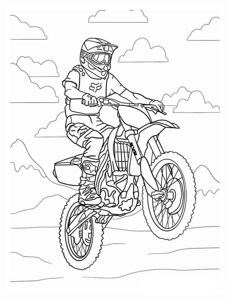 Motorcycle coloring pages by coloringpageswk on