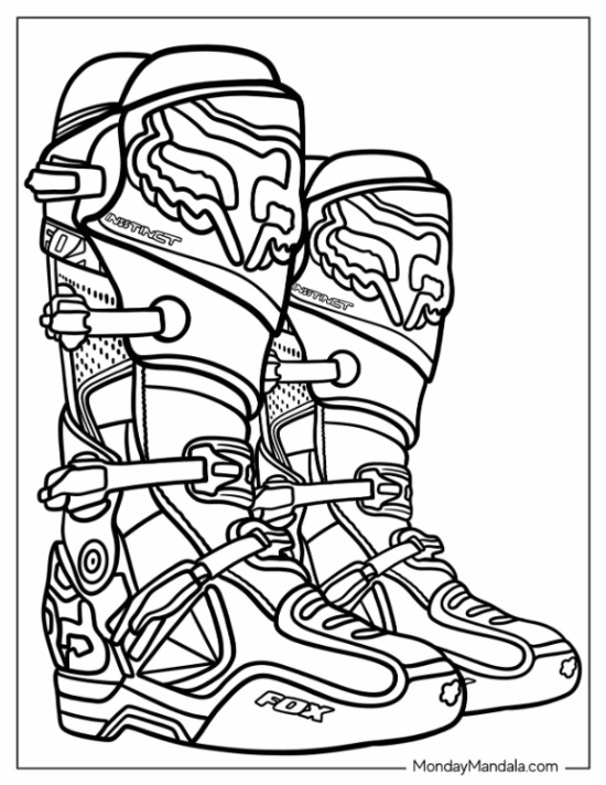 Dirt bike coloring pages free pdf printables