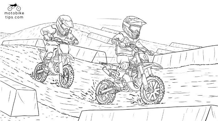 Dirt bike coloring pages
