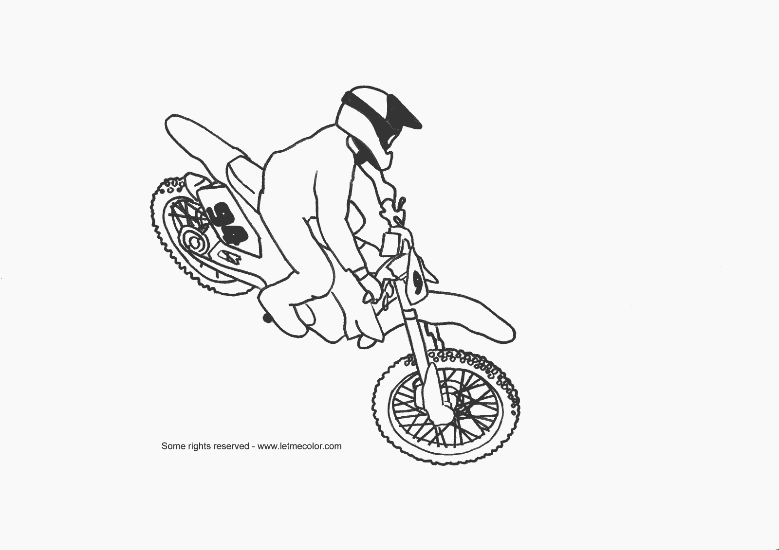 Coloring dirt bike