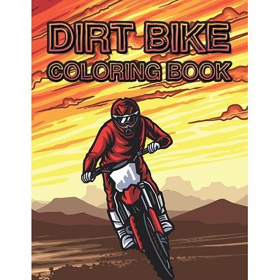 Dirt bike coloring book motocross action motorcycle dirtbike coloring books for kids teens adults famz publication online bookstore