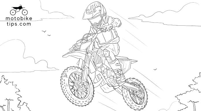 Dirt bike coloring pages
