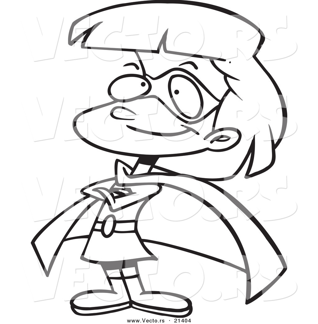 R of a cartoon super girl