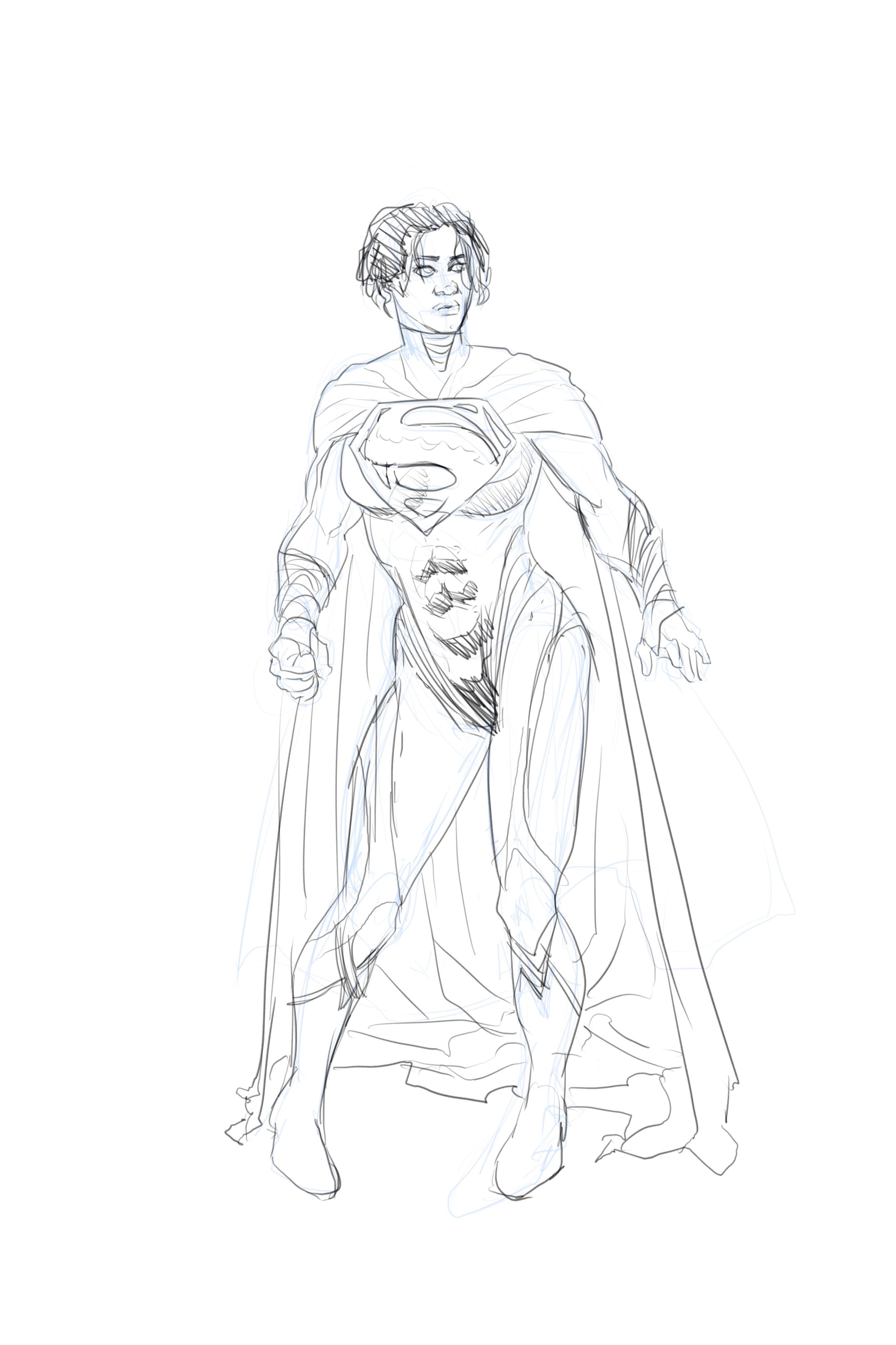 My fanart of the new dceu supergirl hope you guys enjoy the sketch rdccinematic