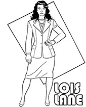 Flying supergirl image for coloring