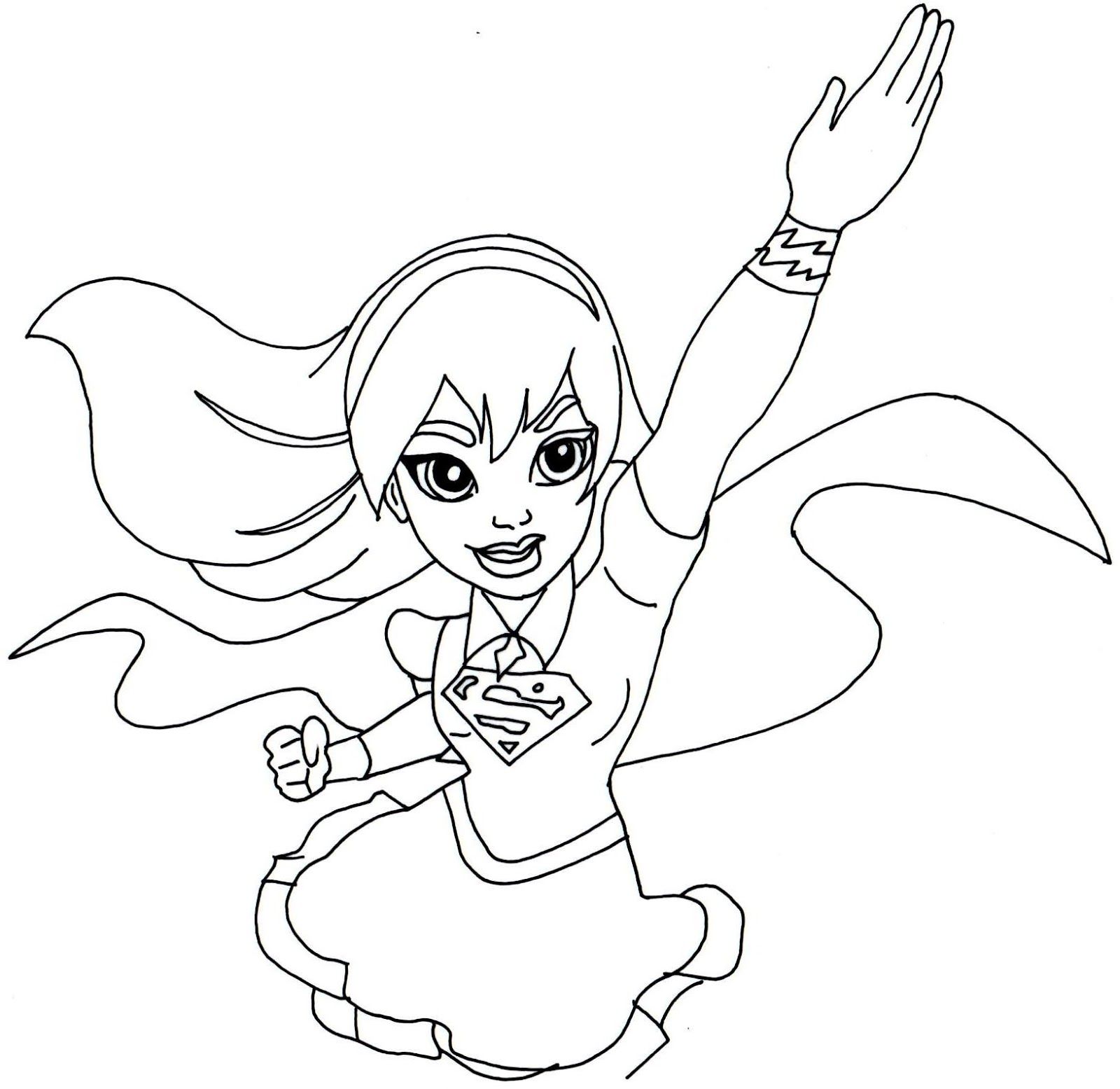 Printable supergirl coloring page