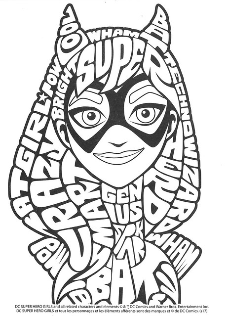 Dc superhero girls colouring pages selections from the dcsâ