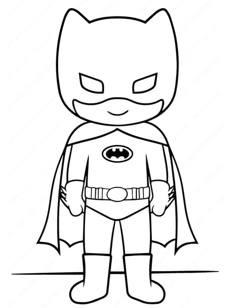 Adorable batman coloring page
